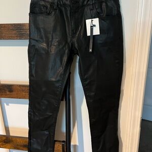 Zara Women’s Slim fit mid rise faux leather pants